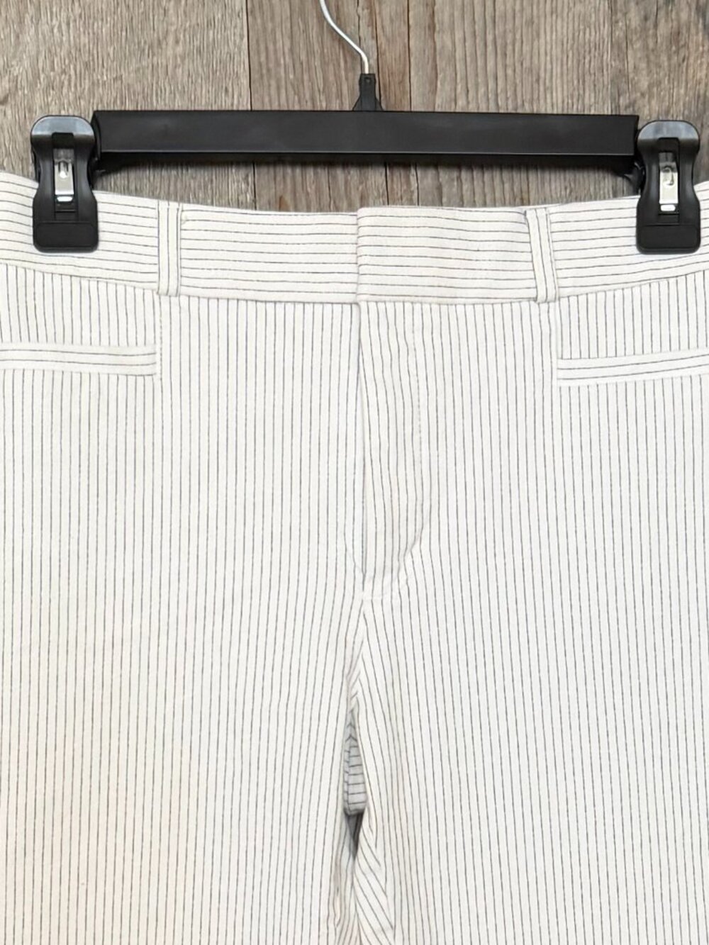 Banana Republic White Pinstripe Ankle Pants